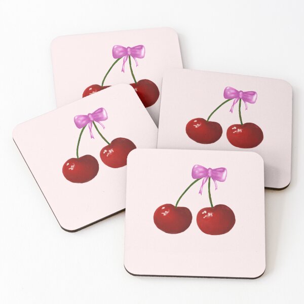 Item preview, Cherries with croquette bow designed and sold by paigeymarie.