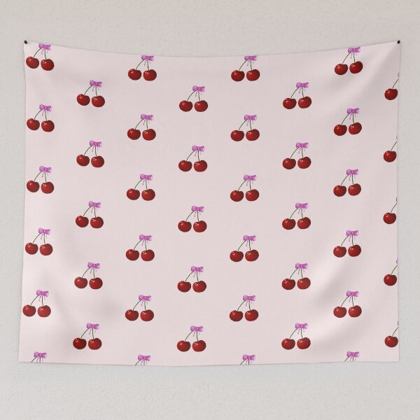 Item preview, Cherries with croquette bow designed and sold by paigeymarie.