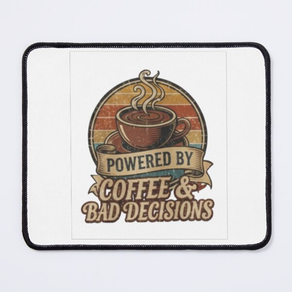 Item preview, Powered by coffee and bad decisions designed and sold by Tipsy24.