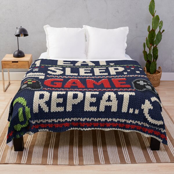 Item preview, Eat Sleep Game Repeat Knitting Pattern designed and sold by Mauswohn.