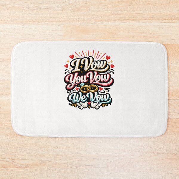 Item preview, I Vow You Vow We Vow – Wedding Love Typography  designed and sold by Places On Earth.