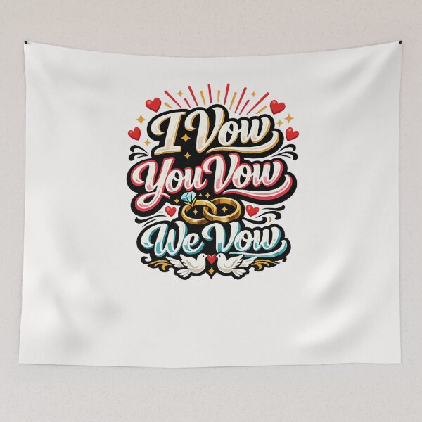 Item preview, I Vow You Vow We Vow – Wedding Love Typography  designed and sold by Places On Earth.