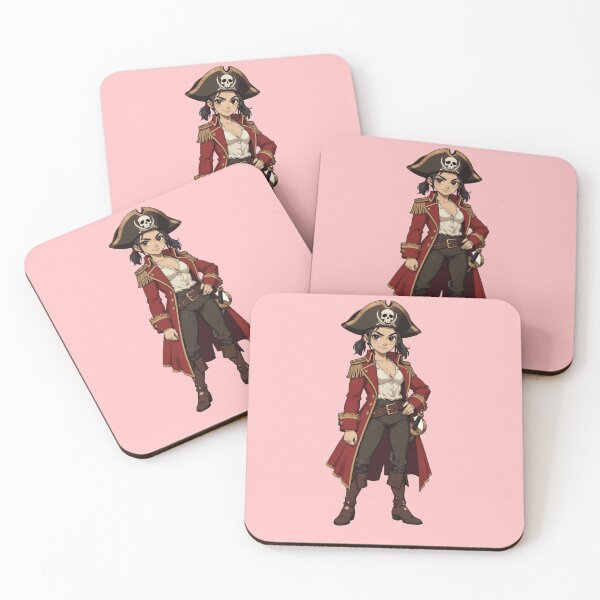 Item preview, Pirate girl skull hat fullbody anime style designed and sold by Danime Planet.