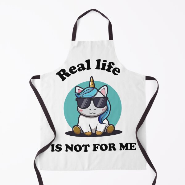 Item preview, Real Life Is Not For Me - Flying Unicorn Illustration designed and sold by love creative.