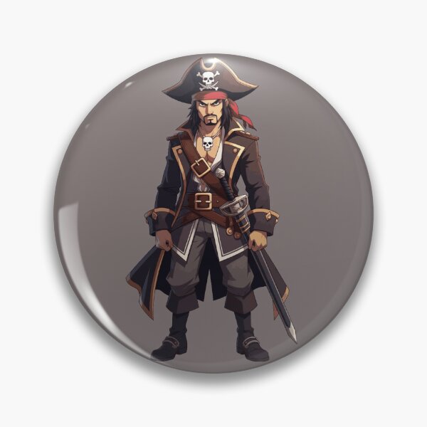 Item preview, Pirate captain skull hat fullbody anime style designed and sold by Danime Planet.