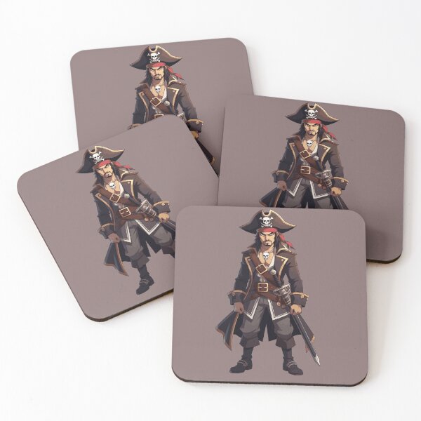 Item preview, Pirate captain skull hat fullbody anime style designed and sold by Danime Planet.