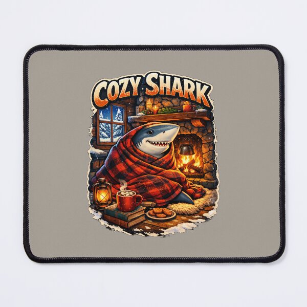 Item preview, Cozy Shark – Warm Winter Cabin Vibes designed and sold by Studio Yvonne .