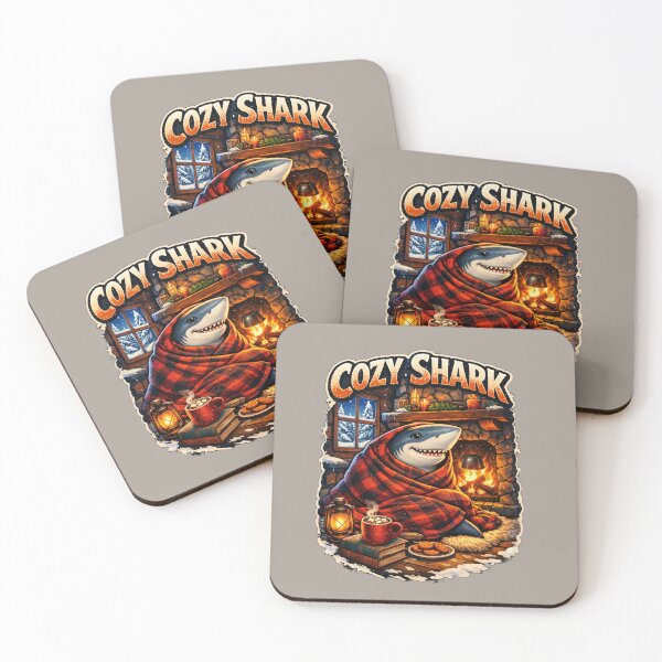 Item preview, Cozy Shark – Warm Winter Cabin Vibes designed and sold by Studio Yvonne .