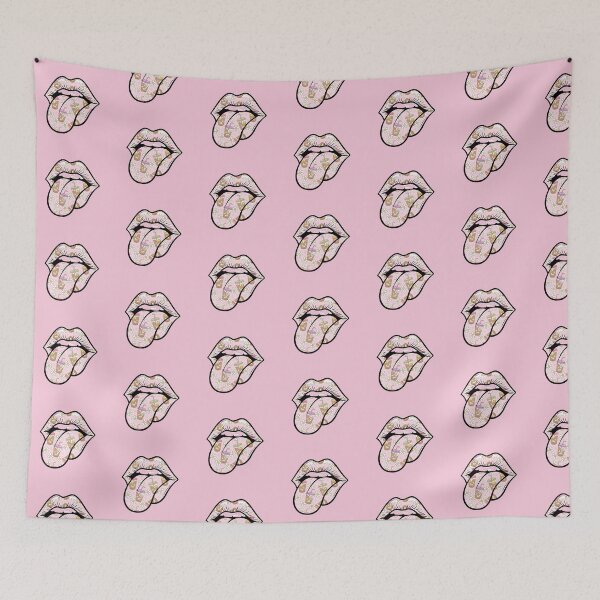 Item preview, Pink Iced Coffee Lips with Daisies Cute Aesthetic Art designed and sold by GiftsCreek.