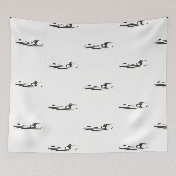 Item preview, Minimalist Private Jet Sticker – Luxury Aircraft Silhouette designed and sold by Paper0pixel.