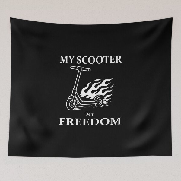 Item preview, My Scooter My Freedom E-Scooter Design designed and sold by RetroMaritalArt.