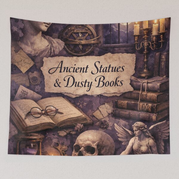 Item preview, Ancient Statues and Dusty Books Collage designed and sold by Mauswohn.