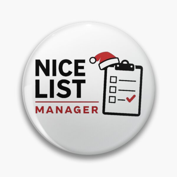 Item preview, Nice List Manager Christmas Humor designed and sold by the-dovlat.