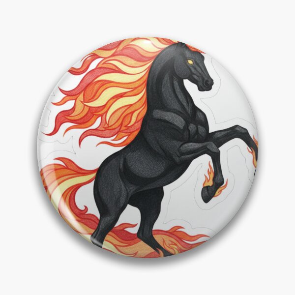 Item preview, Ember Heart Stallion – Hand-Drawn Mythical Fire Horse Sticker designed and sold by Modavedrake.