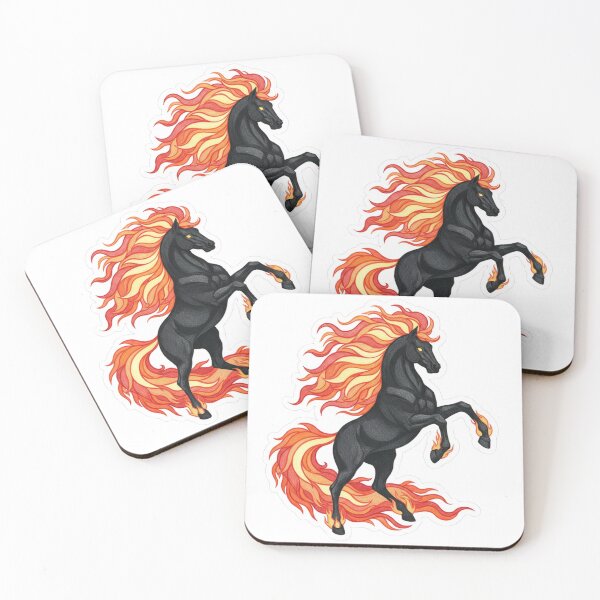 Item preview, Ember Heart Stallion – Hand-Drawn Mythical Fire Horse Sticker designed and sold by Modavedrake.