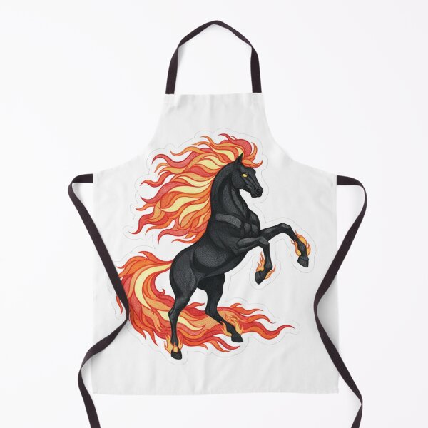 Item preview, Ember Heart Stallion – Hand-Drawn Mythical Fire Horse Sticker designed and sold by Modavedrake.