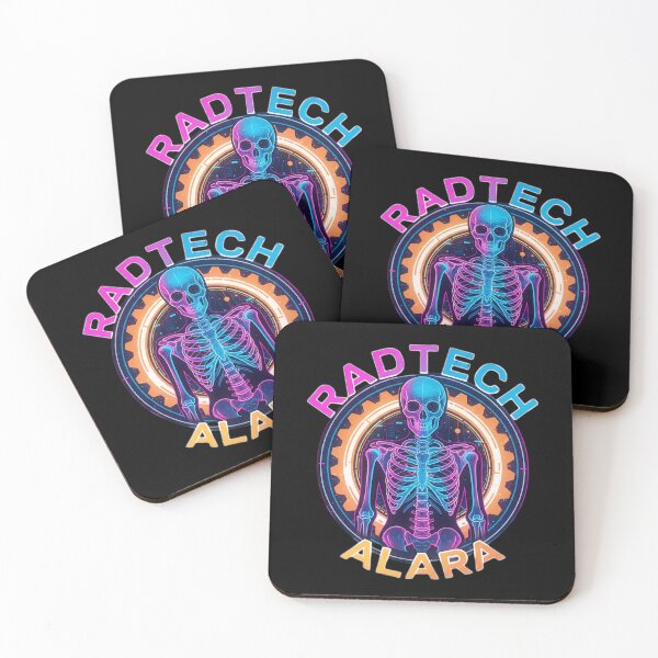 Item preview, Rad Tech ALARA Neon Skeleton – Cyberpunk Radiology & Radiation Safety Aesthetic designed and sold by MyProfessionaltees.