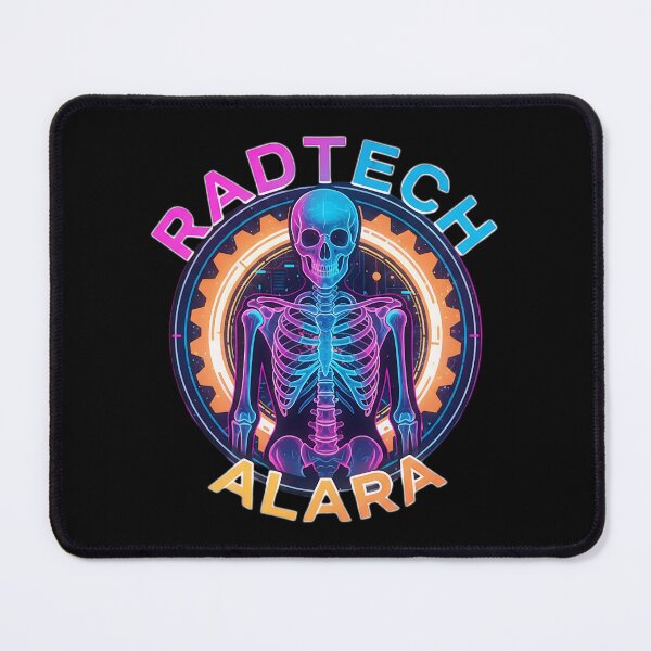 Item preview, Rad Tech ALARA Neon Skeleton – Cyberpunk Radiology & Radiation Safety Aesthetic designed and sold by MyProfessionaltees.