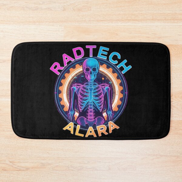 Item preview, Rad Tech ALARA Neon Skeleton – Cyberpunk Radiology & Radiation Safety Aesthetic designed and sold by MyProfessionaltees.