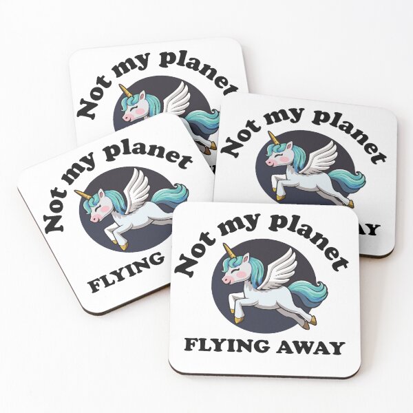 Item preview, Not My Planet, Flying Away - Magical Unicorn Illustration designed and sold by love creative.