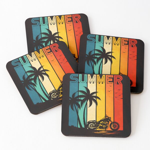 Item preview, Retro Summer Sunset Motorcycle Art designed and sold by CosmoMagiclk.