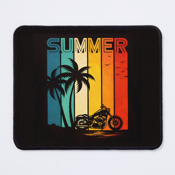 Item preview, Retro Summer Sunset Motorcycle Art designed and sold by CosmoMagiclk.