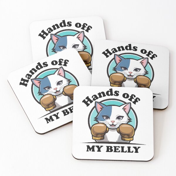 Item preview, Hands Off My Belly - Funny Boxer Cat Illustration designed and sold by love creative.