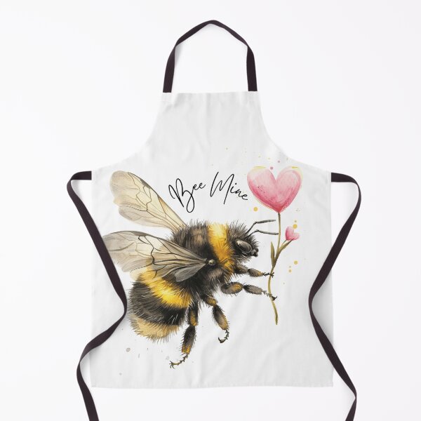 Item preview, Bee Mine - Cute Vintage Watercolor Bumblebee Valentine Pun designed and sold by RaisingRosesArt.