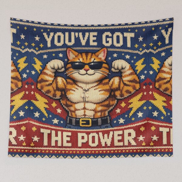 Item preview, You've Got The Power Strong Cat Knit Look designed and sold by Mauswohn.