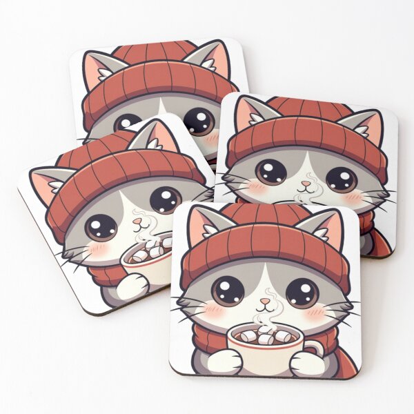 Item preview, Pretty cat drinking its hot chocolate designed and sold by UrbanView.