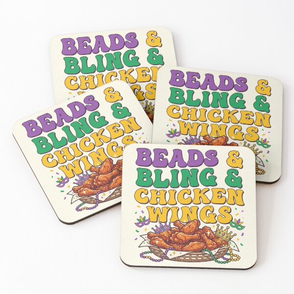Item preview, Beads Bling Chicken Wings | Mardi Gras Rhyme designed and sold by ryanguas.