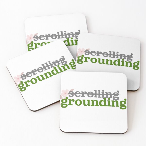 Item preview, Stop Scrolling Start Grounding Sticker - Mindfulness Nature Aesthetic designed and sold by verameansfaith.