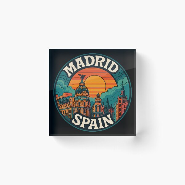 Item preview, Madrid Spain Retro designed and sold by TomFrontierArt.