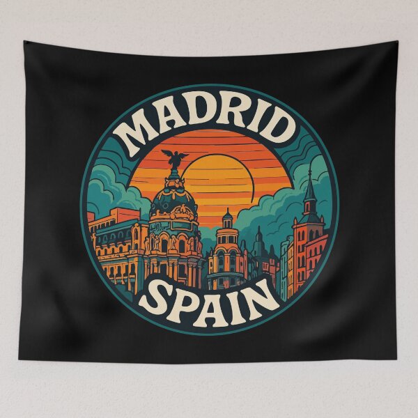 Item preview, Madrid Spain Retro designed and sold by TomFrontierArt.