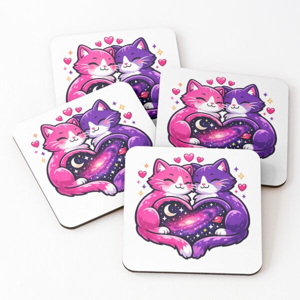 Item preview, Cosmic Love Foxes Kawaii Galaxy Heart designed and sold by Mix Mood.
