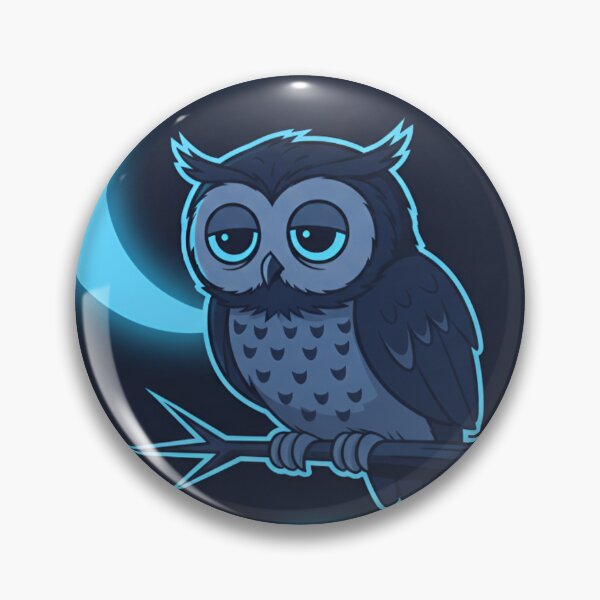 Item preview, Too Tired Owl Sticker – Exhausted Sleepy Owl Meme Shirt for Coffee Lovers & Night Owls designed and sold by ZyxDes.