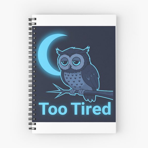 Item preview, Too Tired Owl Sticker – Exhausted Sleepy Owl Meme Shirt for Coffee Lovers & Night Owls designed and sold by ZyxDes.