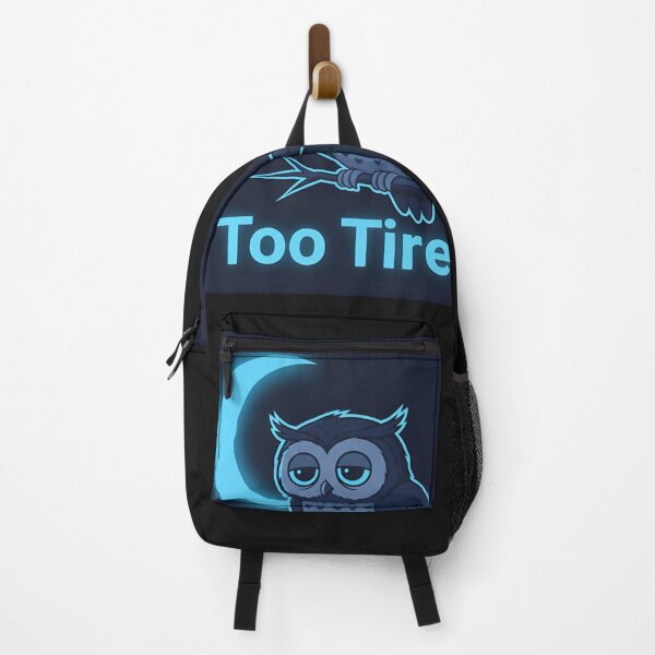 Item preview, Too Tired Owl Sticker – Exhausted Sleepy Owl Meme Shirt for Coffee Lovers & Night Owls designed and sold by ZyxDes.