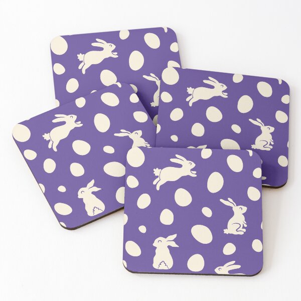 Item preview, Easter Eggs and Bunnies Pattern - Milk White & Purple designed and sold by Daniel Bevis Design.