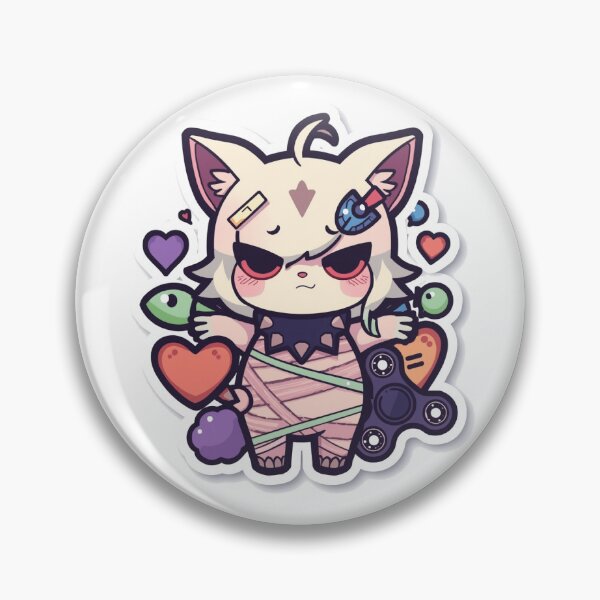Item preview, Social Battery Cat Sticker - Introvert Kawaii Fidget Toy designed and sold by ViviByPaula.