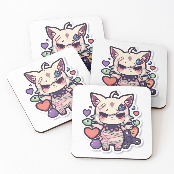 Item preview, Social Battery Cat Sticker - Introvert Kawaii Fidget Toy designed and sold by ViviByPaula.