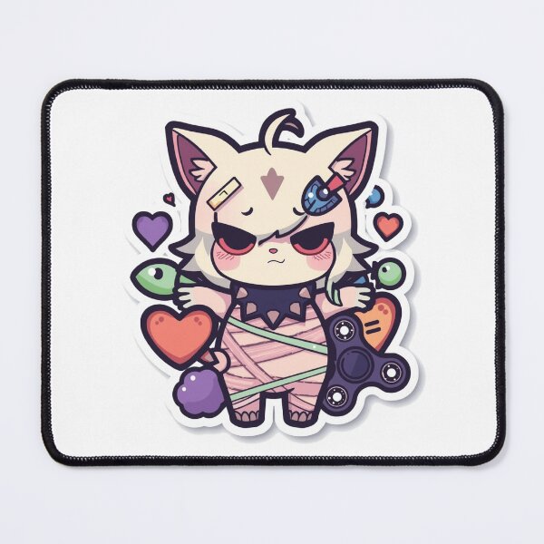 Item preview, Social Battery Cat Sticker - Introvert Kawaii Fidget Toy designed and sold by ViviByPaula.