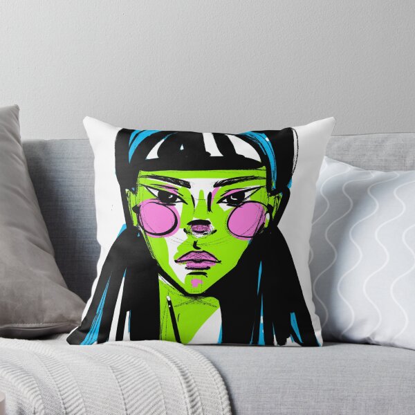 Item preview, Abstract Neon Colorful Modern Female Portrait designed and sold by knutsius.