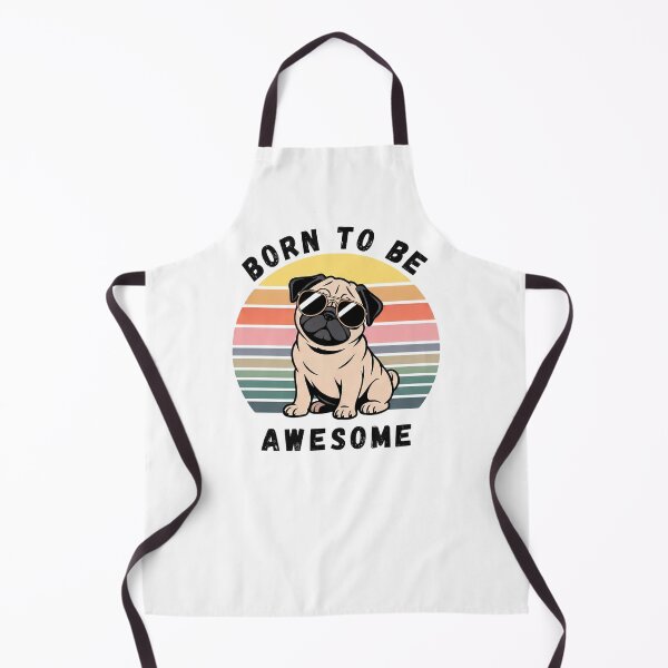 Item preview, Born To Be Awesome Pug Dog Retro Sunset designed and sold by MavtM.