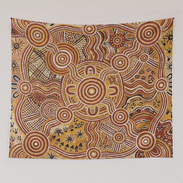 Item preview, Ochre Dreaming: Traditional Australian Aboriginal Style Dot Art & Meeting Place Pattern designed and sold by FreiherrPK.