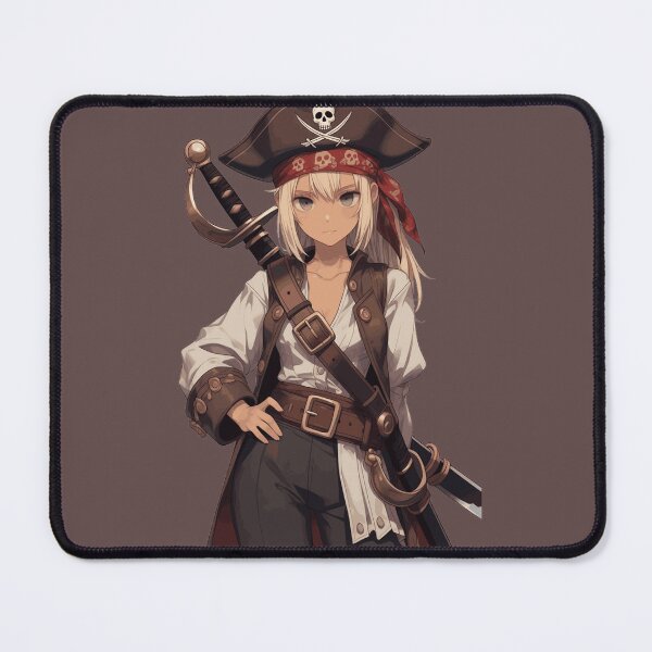 Item preview, Girl blonde pirate skull hat anime style designed and sold by Danime Planet.