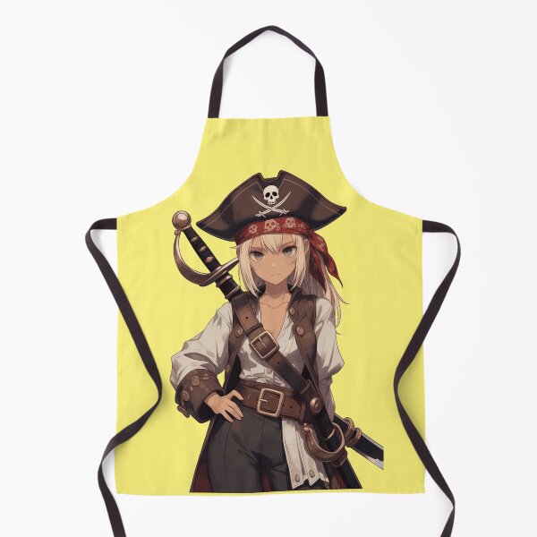 Item preview, Girl blonde pirate skull hat anime style designed and sold by Danime Planet.