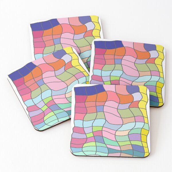 Item preview, Wavy Colorful Abstract Grid designed and sold by Bovoci.