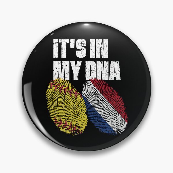 Item preview, IT'S IN MY DNA Softball - Netherlands Flag Fingerprint  designed and sold by CosmoKitsch.