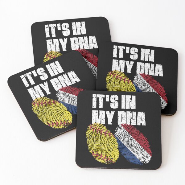 Item preview, IT'S IN MY DNA Softball - Netherlands Flag Fingerprint  designed and sold by CosmoKitsch.